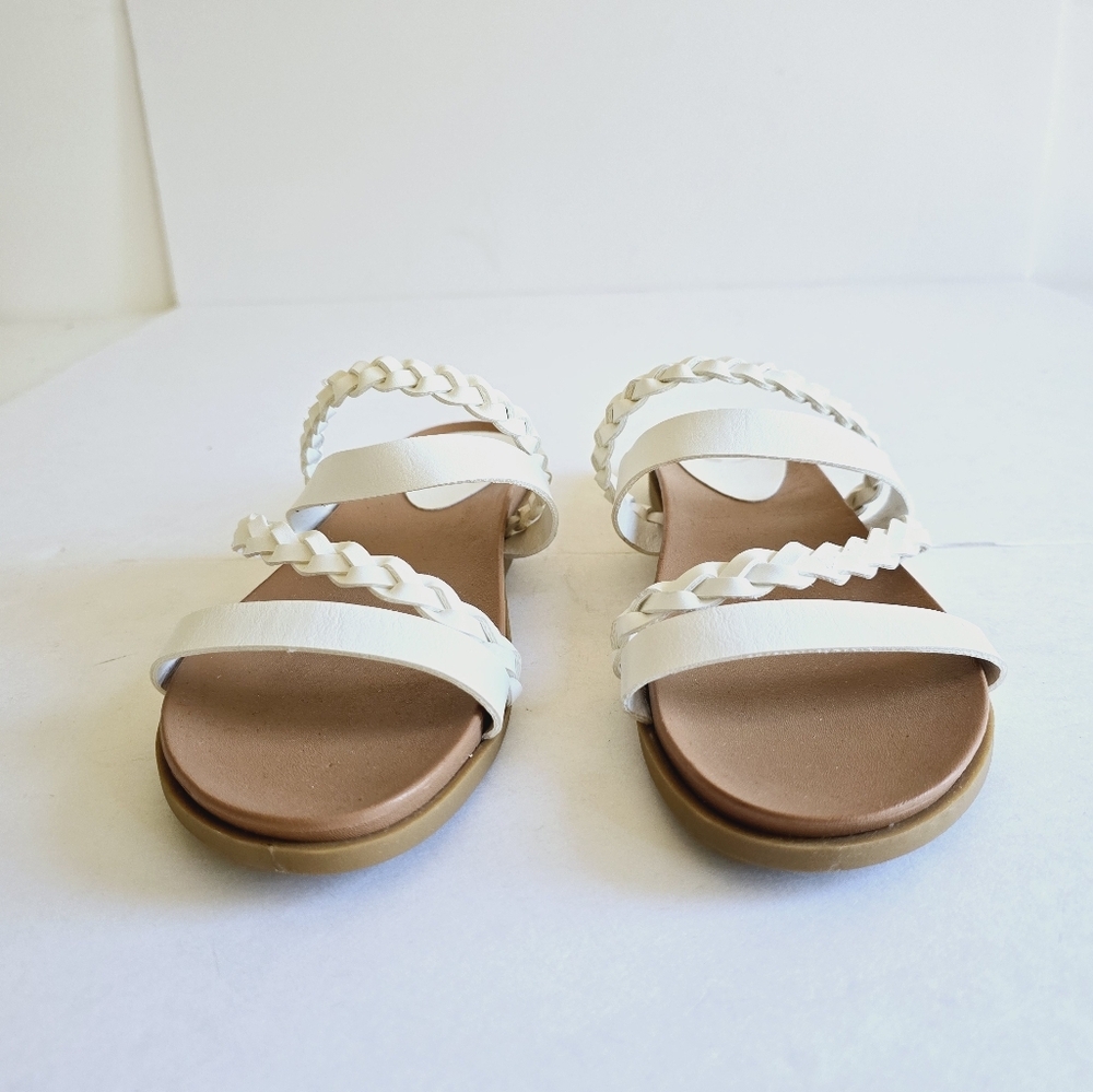 Journee Collection Collette Women's White Tan Sandals Size 9 - Picture 3 of 15